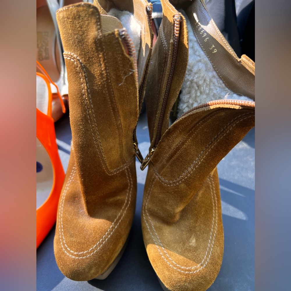 YSL Suade Booties